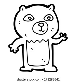 caricatura de osito de peluche