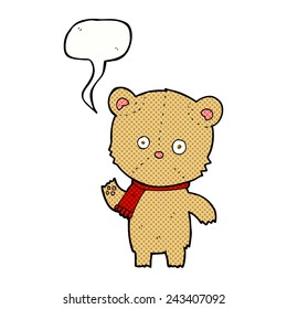 Teddybär mit Karikaturenblase