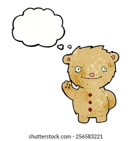 Teddybär mit Gedankenblase