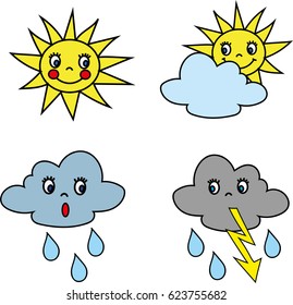 cartoon weather icons