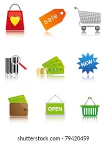 cartoon web icon set