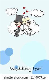 Cartoon wedding invitation, background