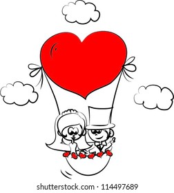 Cartoon wedding picture