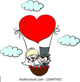 Cartoon wedding picture