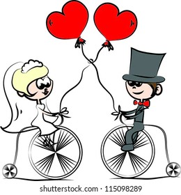 Cartoon wedding picture