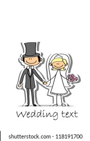 Cartoon wedding picture