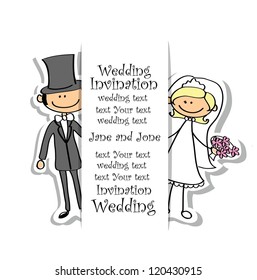 Cartoon wedding picture