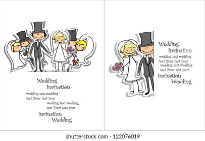 Cartoon wedding picture