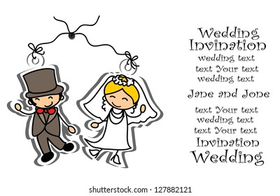 Cartoon wedding picture