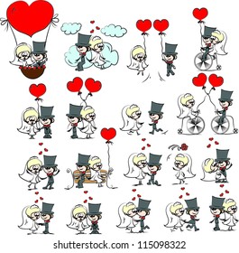 Cartoon wedding pictures