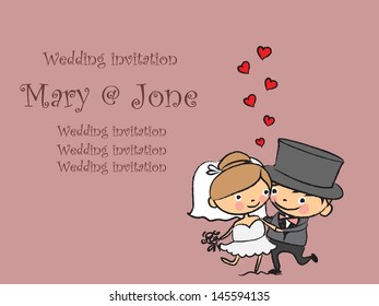 Cartoon wedding pictures 