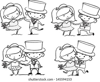 Cartoon wedding pictures 