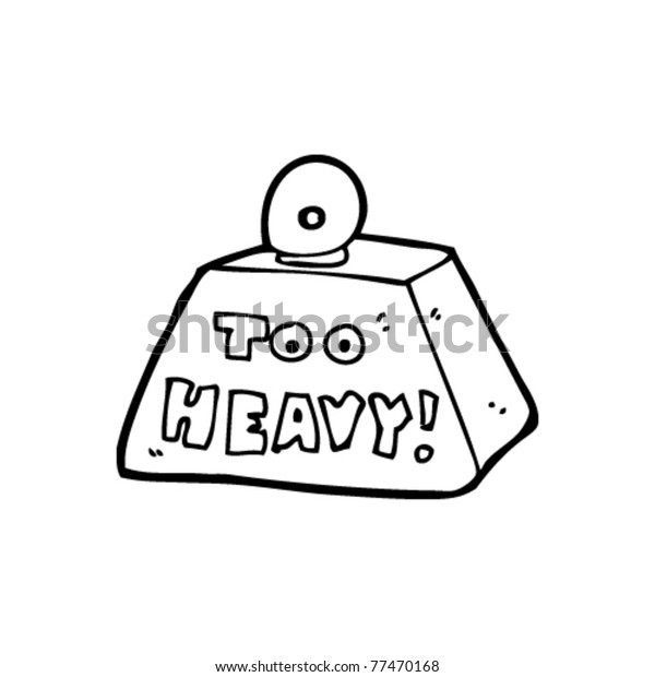 Cartoon Weight Labeled Heavy Stock Vector Royalty Free 77470168