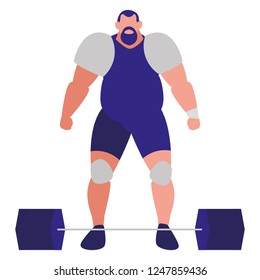 cartoon weightlifter icon 