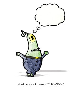 Cartoon Weird Alien Stock Vector (Royalty Free) 221063557 | Shutterstock