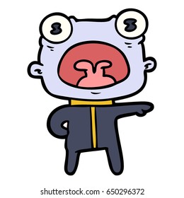 cartoon weird alien communicating