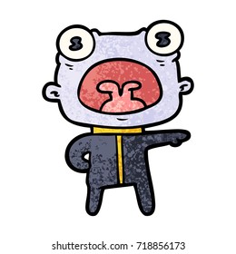 cartoon weird alien communicating
