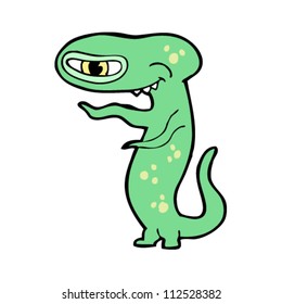 cartoon weird alien monster