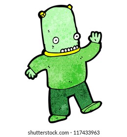 cartoon weird alien spaceman