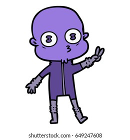 caricatura de un extraño hombre con espacio calvo