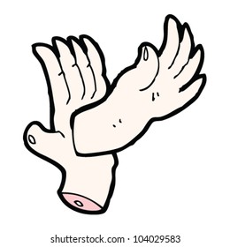caricatura de la extraña mano de sueño