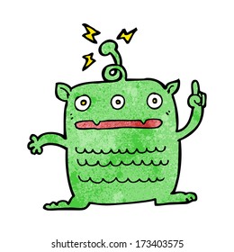 cartoon weird little alien