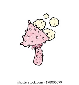 cartoon weird mushroom