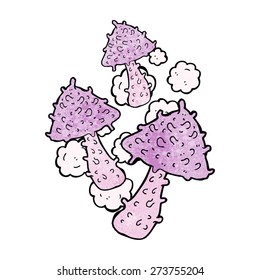 cartoon weird mushrooms