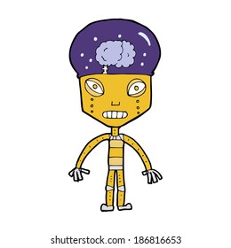 robot extraño de dibujos animados