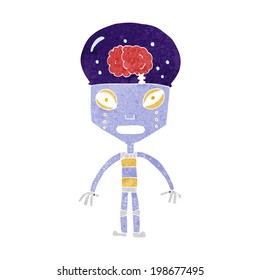 robot extraño de dibujos animados