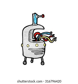 robot extraño de dibujos animados