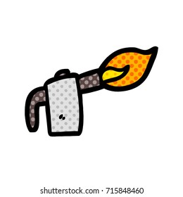 antorcha de soldadura de dibujos animados