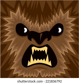 Cartoon Werewolf Face