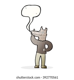 werewolf con idea con burbuja de discursos