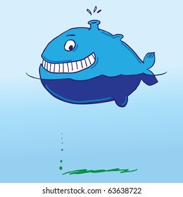 Cartoon whale