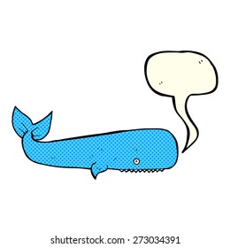 cartoon whale with speech bubble