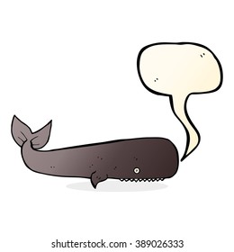 cartoon whale with speech bubble