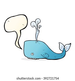 Cartoon-Wal mit Sprachblase