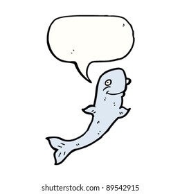 ballena de caricatura con burbuja de habla