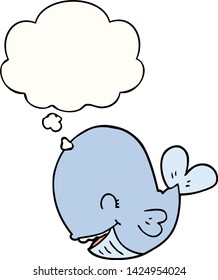 cartoon whale with thought bubble
