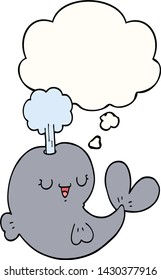 Cartoon-Wal mit Denkblase