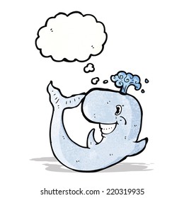 cartoon whale with thought bubble