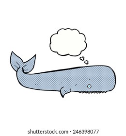 cartoon whale with thought bubble