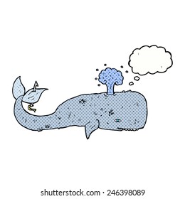 cartoon whale with thought bubble