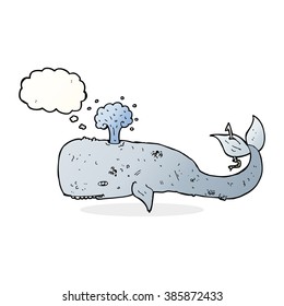 cartoon whale with thought bubble