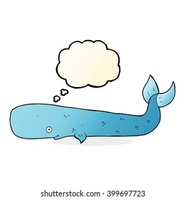 cartoon whale with thought bubble