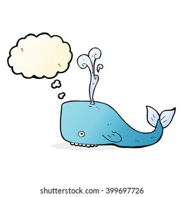 cartoon whale with thought bubble
