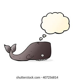 cartoon whale with thought bubble