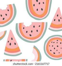 cartoon whatercolor hand draw pattern
