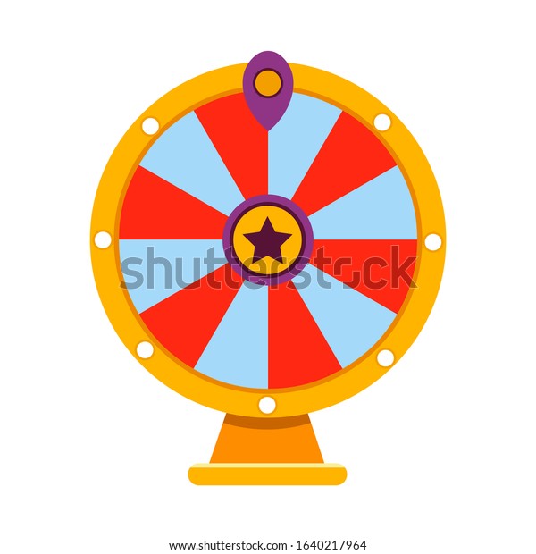 Cartoon Wheel Lottery Design Element Spinning Stock Vector (Royalty ...